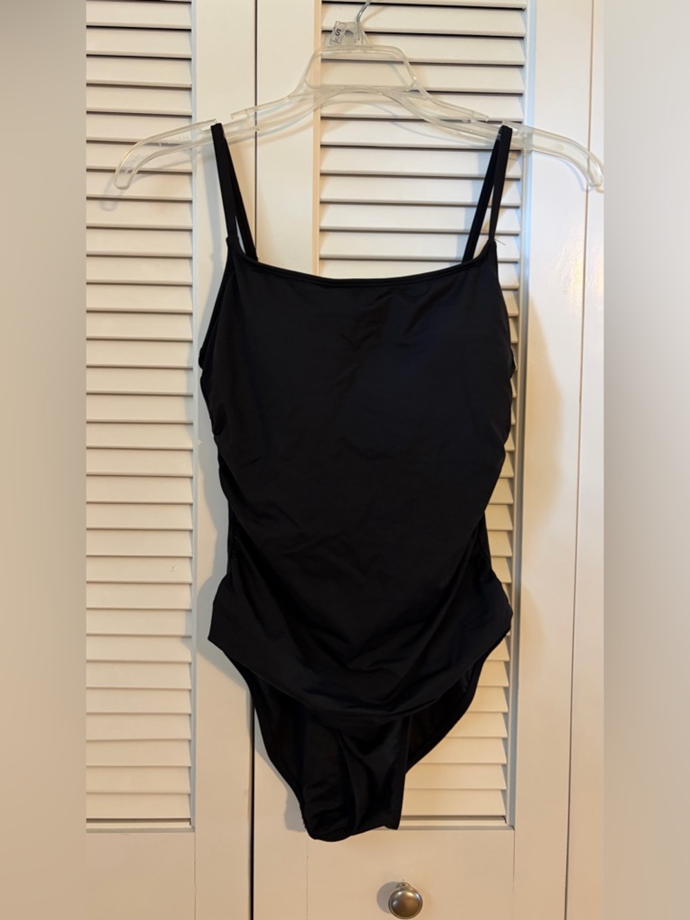 Anne Cole Black One-Piece Ruched Lingerie Maillot Swimsuit